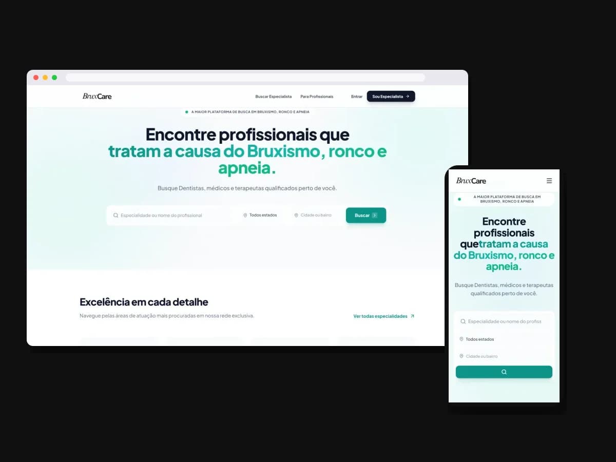 Trabalho da Venera Digital para BruxCare