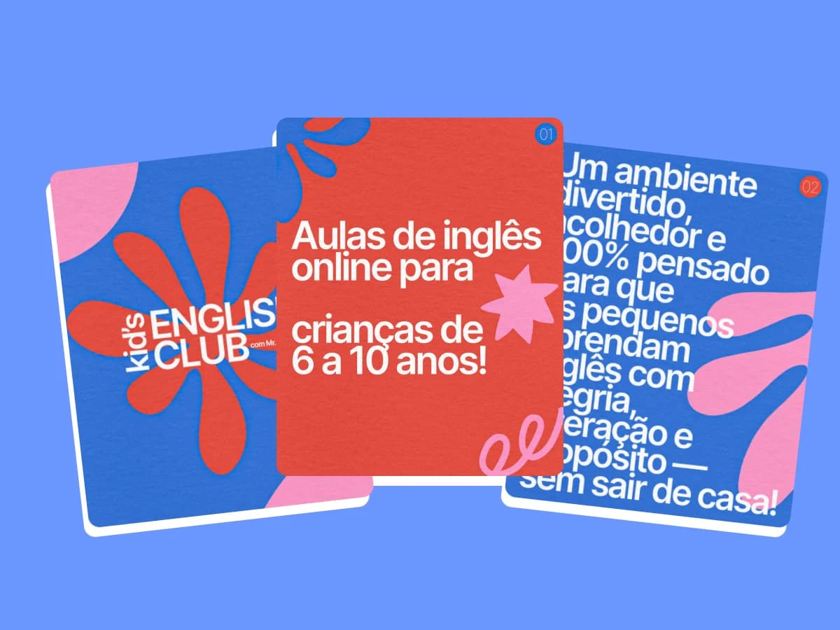 Trabalho da Venera Digital para Kid's English Club