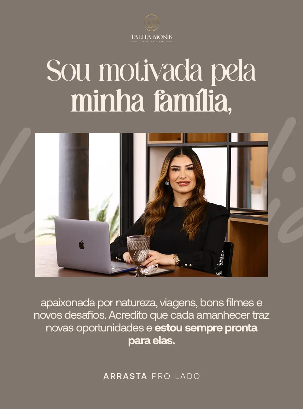 Prazer, Talita Monik, peça 4 de 7, feita pela Venera Digital para Talita Monik