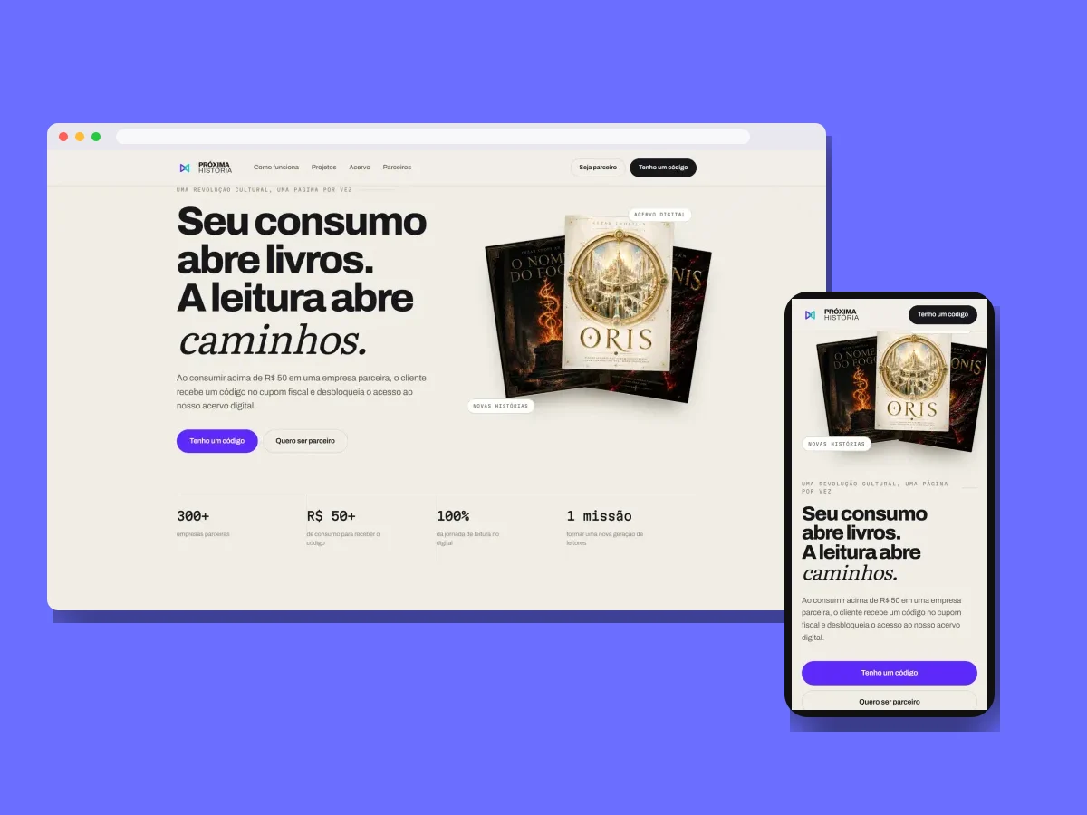 Peças criadas pela Venera Digital para Próxima História